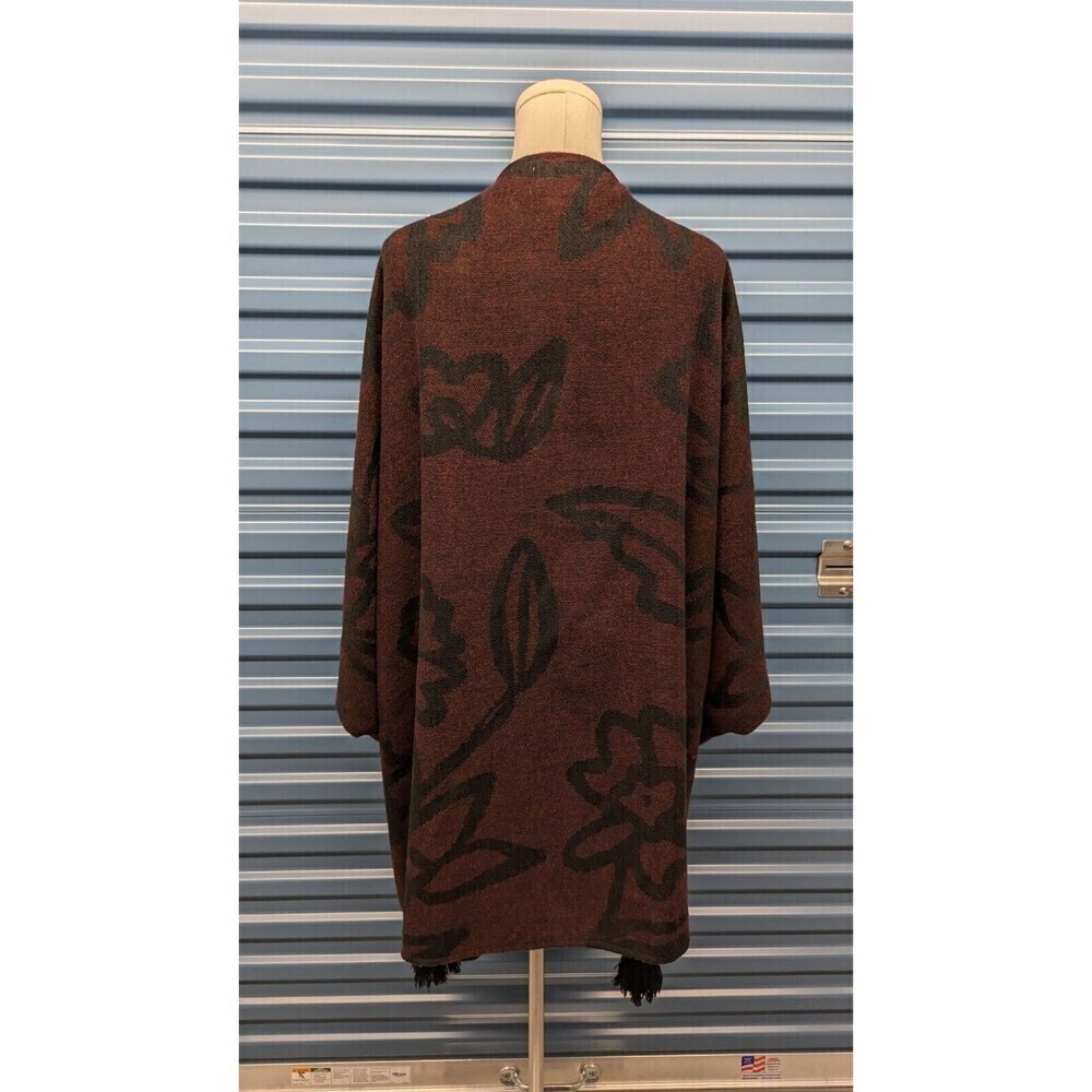 $228 Cleobella Rachel Zoe Sevigny Bordeaux Oversize Tassle Cardigan One Size - Picture 8 of 10